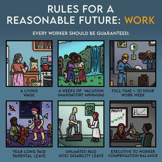 Poster | Rules For A Reasonable Future: Work